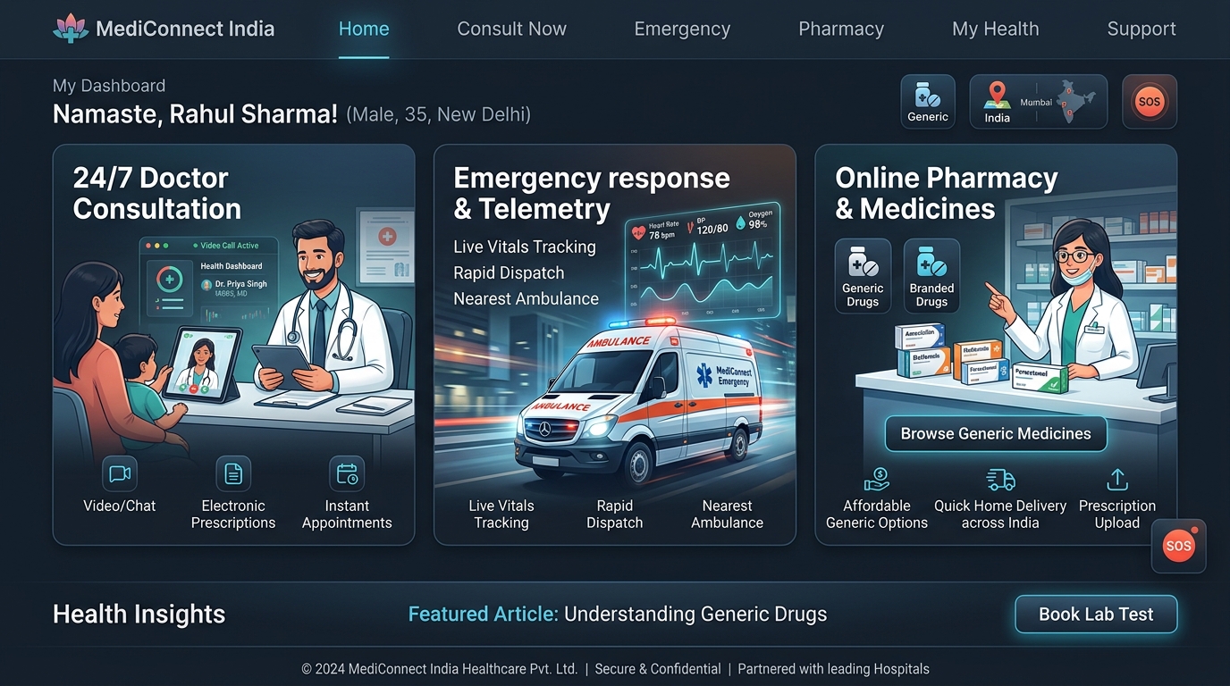 ChikaClinic Healthcare, Emergency Telemetry & Pharmacy Platform